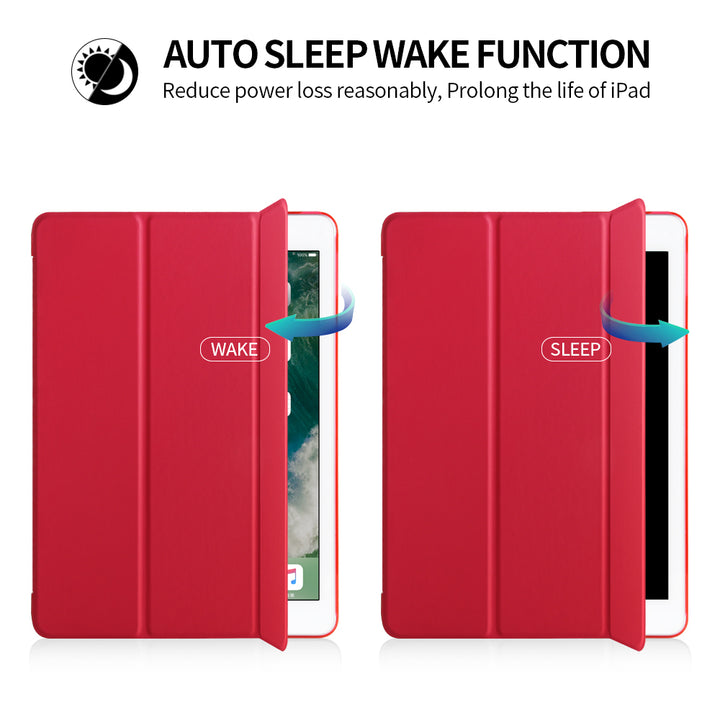 navor Smart Cover Compatible with iPad 9.7-Inch20182017 Model6th and 5th GenerationLightweight Auto Wake and Sleep-Red Image 4