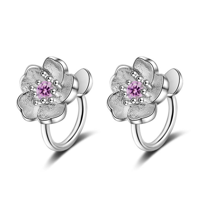 1 Pair Stud Earrings Cherry Rhinestone Jewelry Fashion Appearance Korean Style Ear Studs for Daily Wear Image 11