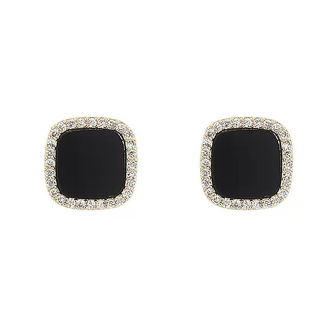 1 Pair Alloy Ear Stud Charming Decorative Geometric Design Stud Earring for Gifts Image 11