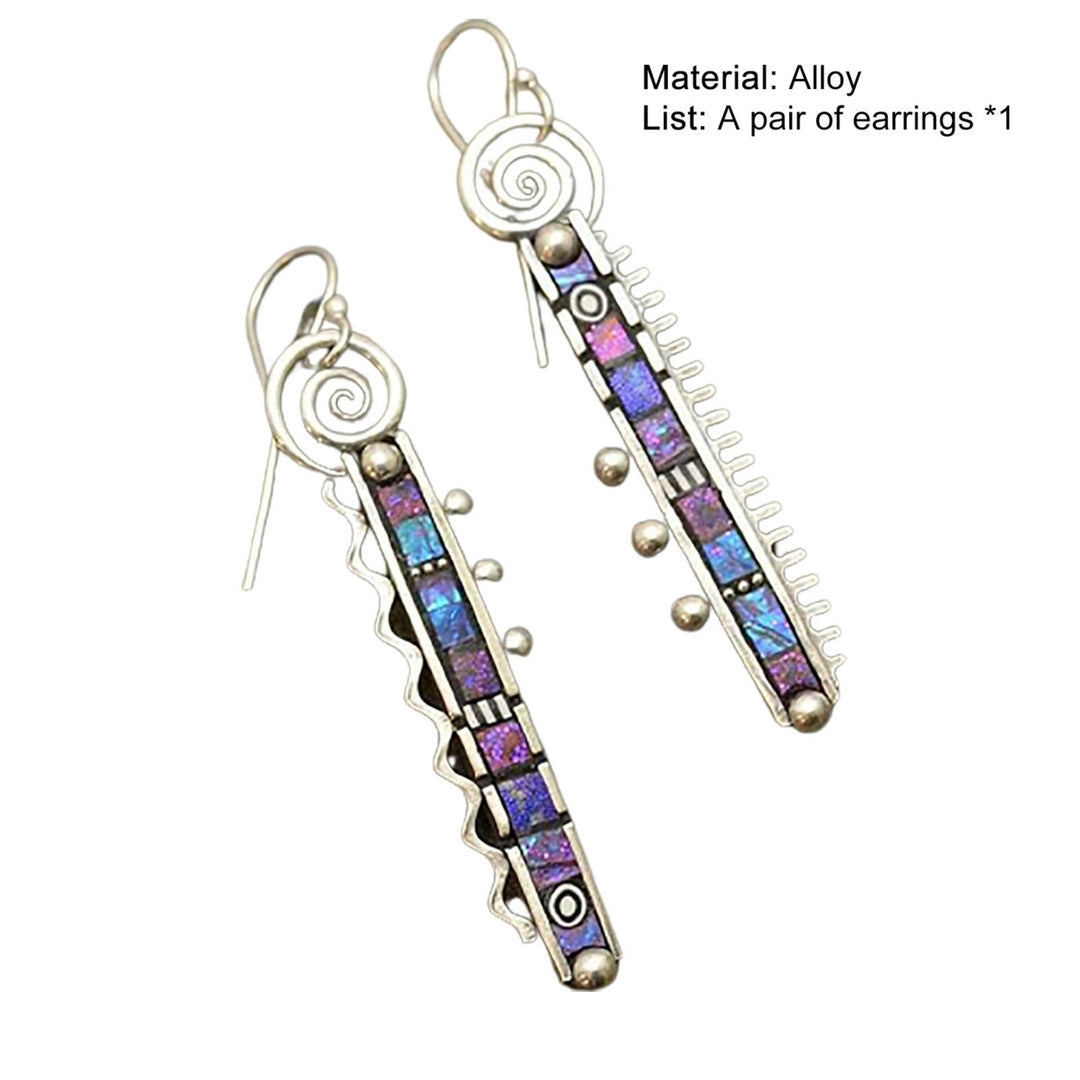 1 Pair Hollow Piercing Dangle Earrings Charm Gift Comb Teeth Long Hook Earrings Party Jewelry Image 10