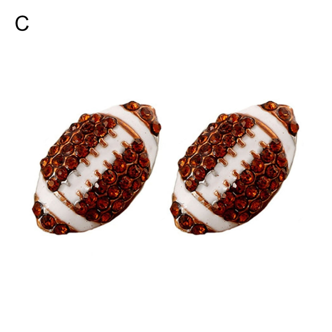 1 Pair Stud Earrings Ball Rhinestone Jewelry Cute Fashion Appearance Ear Studs for Daily Wear Image 4