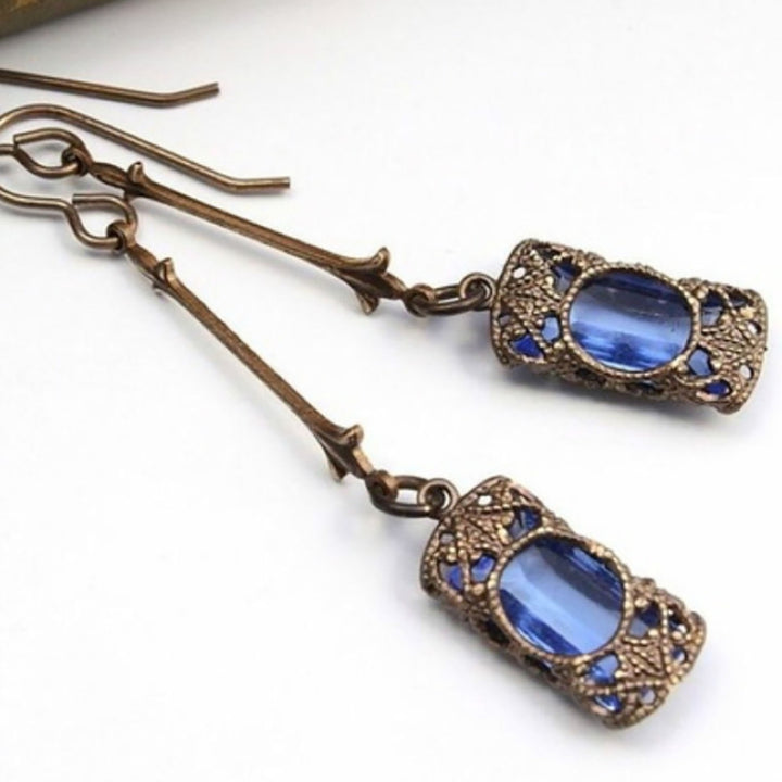 1 Pair Shining Piercing Dangle Earrings Charm Gift Cubic Zirconia Long Dangle Earrings Party Jewelry Image 6
