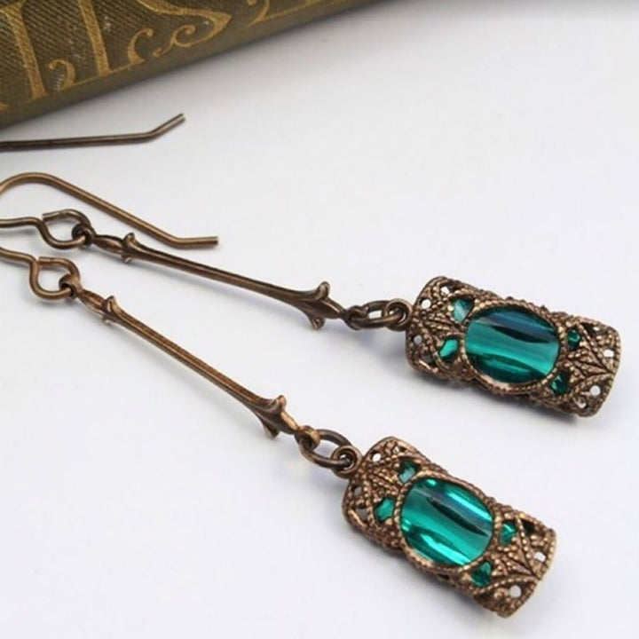 1 Pair Shining Piercing Dangle Earrings Charm Gift Cubic Zirconia Long Dangle Earrings Party Jewelry Image 7