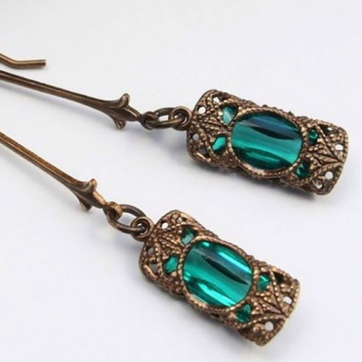 1 Pair Shining Piercing Dangle Earrings Charm Gift Cubic Zirconia Long Dangle Earrings Party Jewelry Image 12