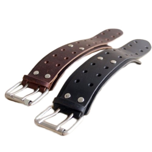 Cool Faux Leather Bracelet Men Women Punk Fashion Belt Wristband Jewelry Gift Image 4