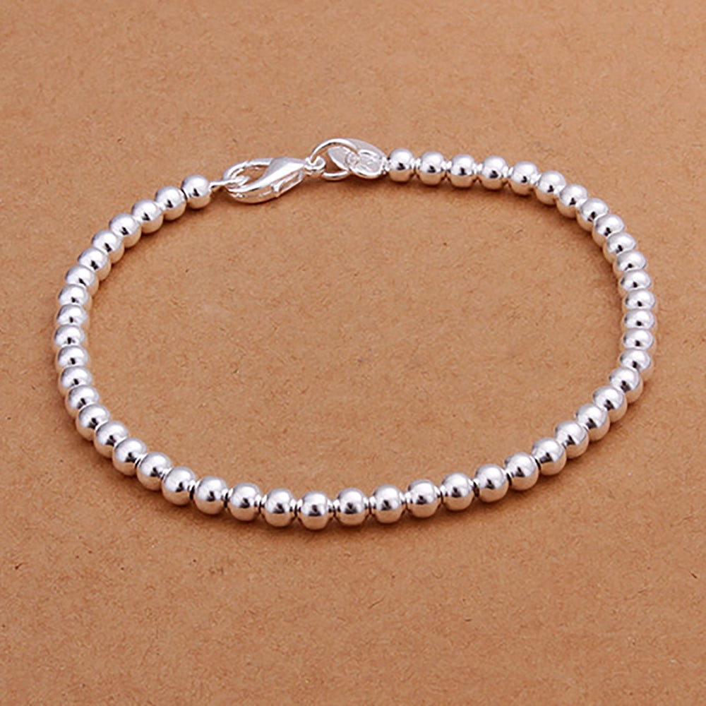 Bracelet Silver Plated Pretty Women Hand Chain with Lobster Clasp for Birthday Image 2