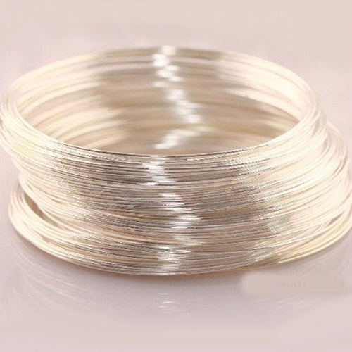 100 Pcs Bracelets Silver Plated Steel Wire Cuff Slim Bangle Bracelet Set Image 1