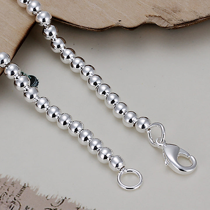 Bracelet Silver Plated Pretty Women Hand Chain with Lobster Clasp for Birthday Image 7