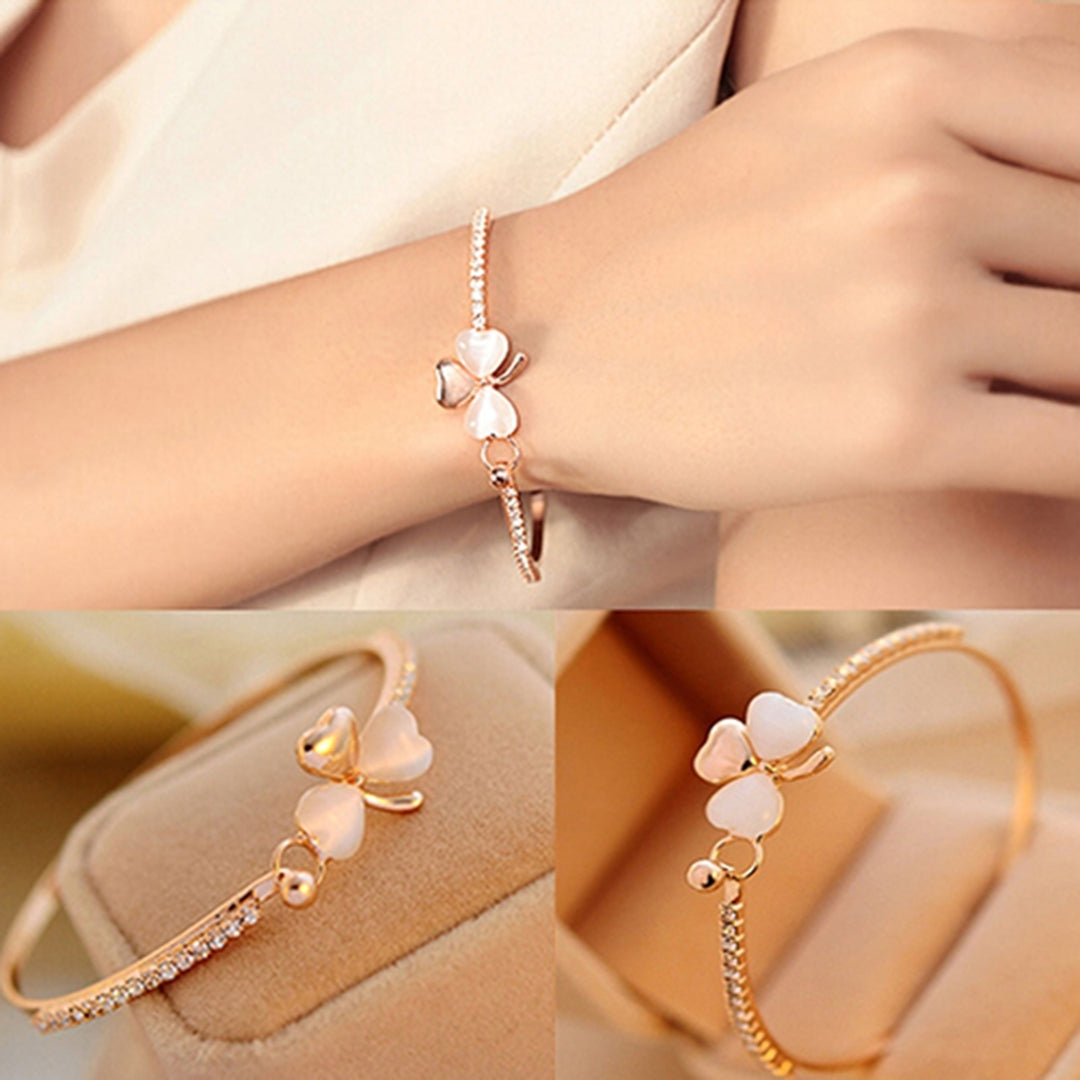 Women Bracelet Stylish Love Heart Shapes Alloy Women Chain Bracelet for Daily Life Image 9