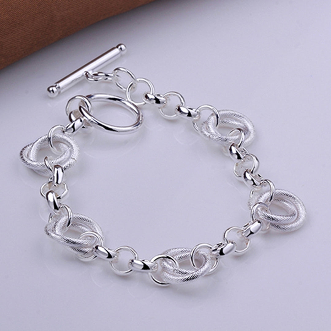 Bracelet Fashion Creative Jewelry Sliver Plated Hand Chain for Party Image 1