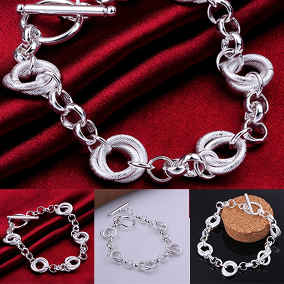 Bracelet Fashion Creative Jewelry Sliver Plated Hand Chain for Party Image 6