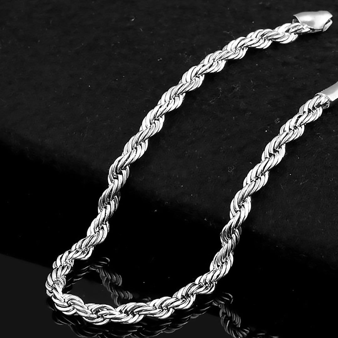 Womens 925 Sterling Silver Twist Bangle Cuff Charm Bracelet Clasp Party Jewelry Image 2