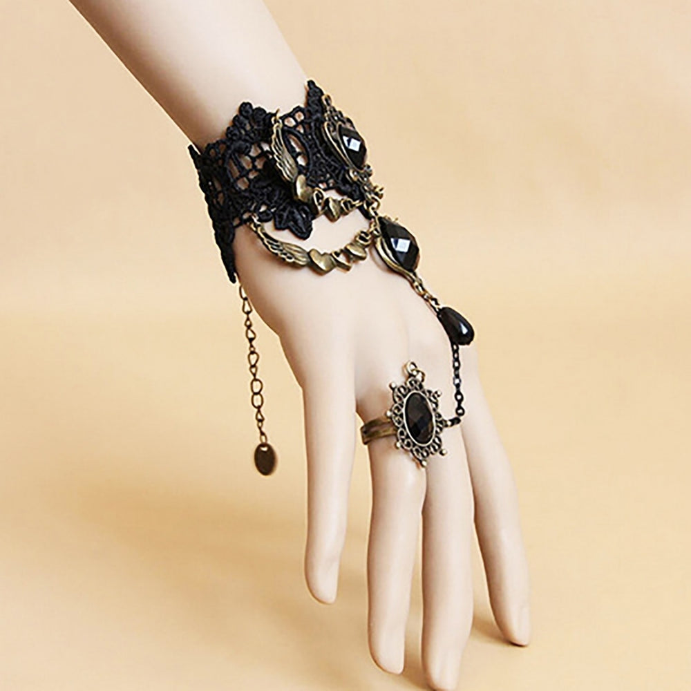 Hand Chain Practical All-match Alloy Women Ring Bracelet for Daily Life Image 2