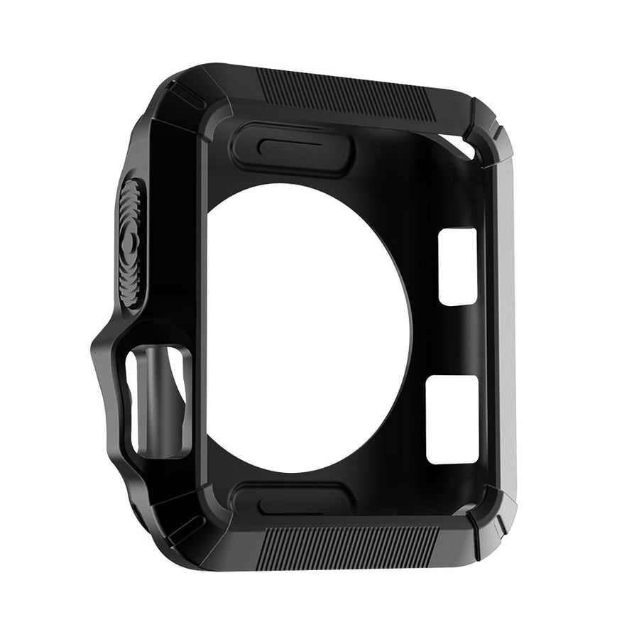 navor Shock Proof Bumper Cover Scratch Resistant Protective Rugged Case for iwatch Series 3Series 2Series 1 38MM- Black Image 1