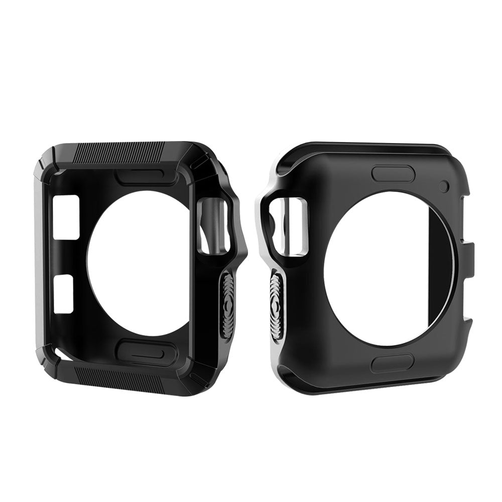 navor Shock Proof Bumper Cover Scratch Resistant Protective Rugged Case for iwatch Series 3Series 2Series 1 38MM- Black Image 2