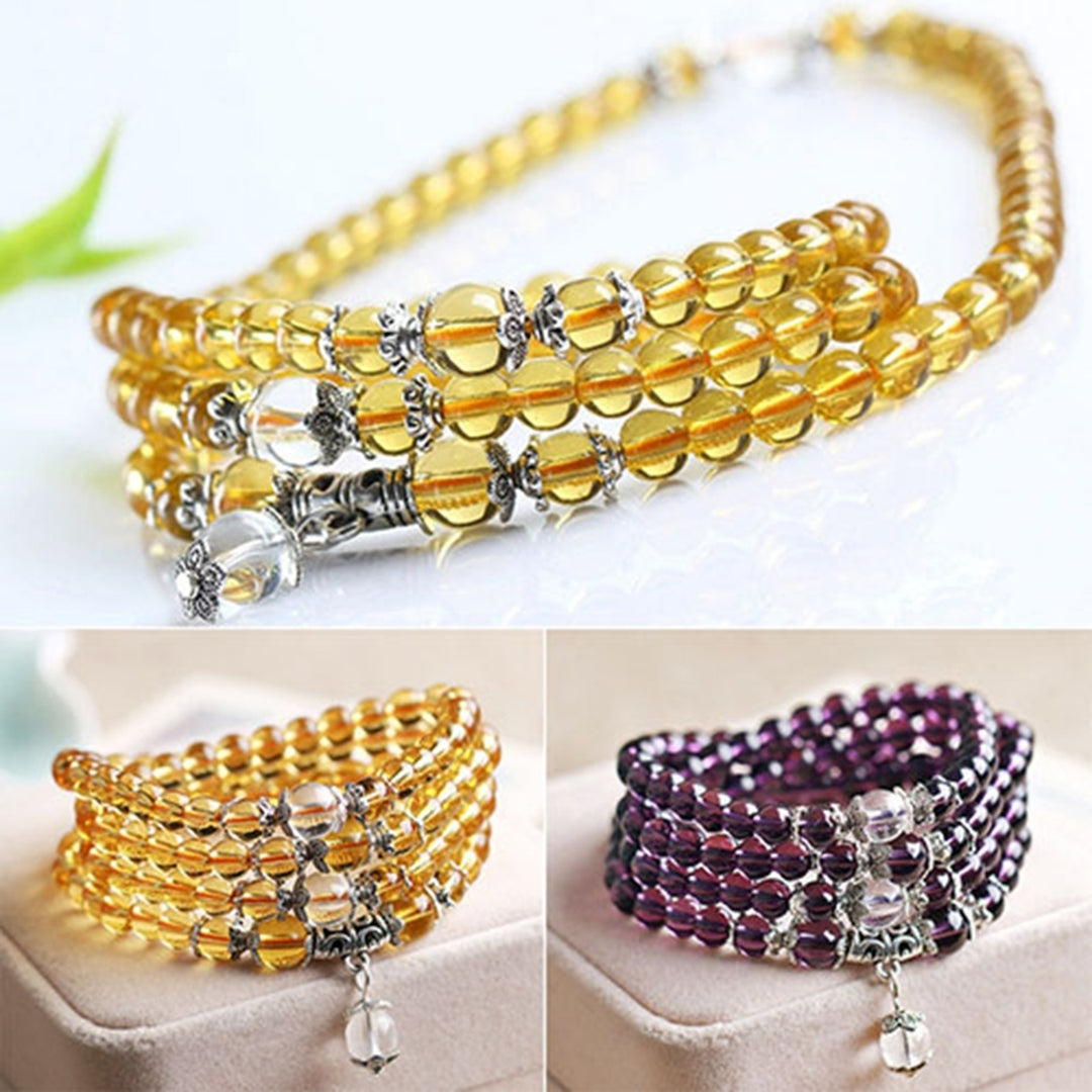 Women Bracelet Stylish Clear Beads Faux Crystal Women Chain Bracelet for Daily Life Image 1