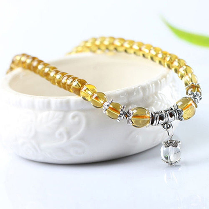 Women Bracelet Stylish Clear Beads Faux Crystal Women Chain Bracelet for Daily Life Image 6