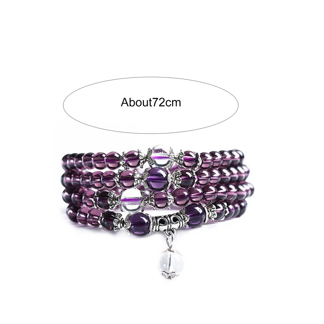 Women Bracelet Stylish Clear Beads Faux Crystal Women Chain Bracelet for Daily Life Image 7