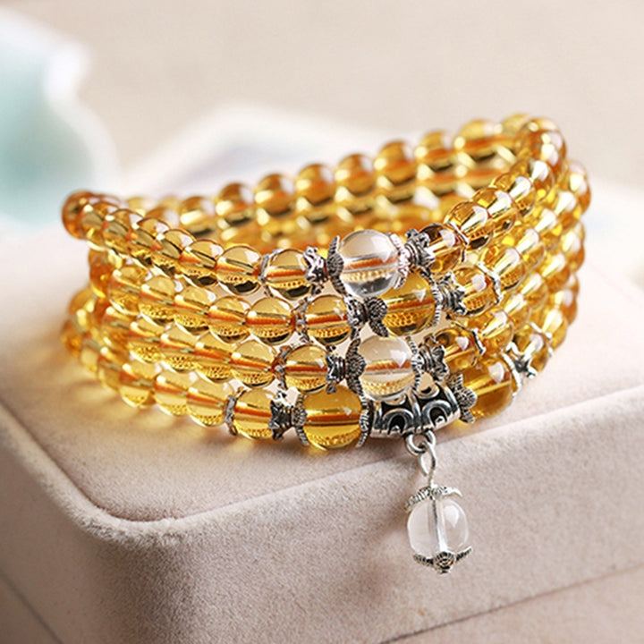 Women Bracelet Stylish Clear Beads Faux Crystal Women Chain Bracelet for Daily Life Image 9