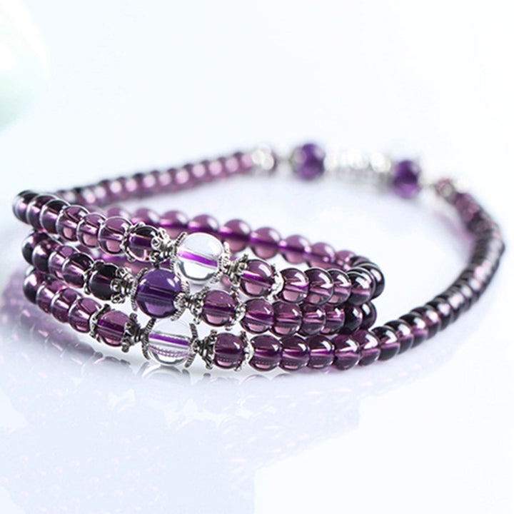 Women Bracelet Stylish Clear Beads Faux Crystal Women Chain Bracelet for Daily Life Image 12