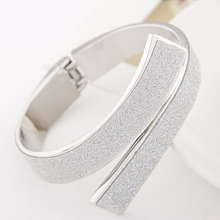 Fashion Womens Simple Elegant Glitter Open Cuff Bracelet Bangle Jewelry Gift Image 6