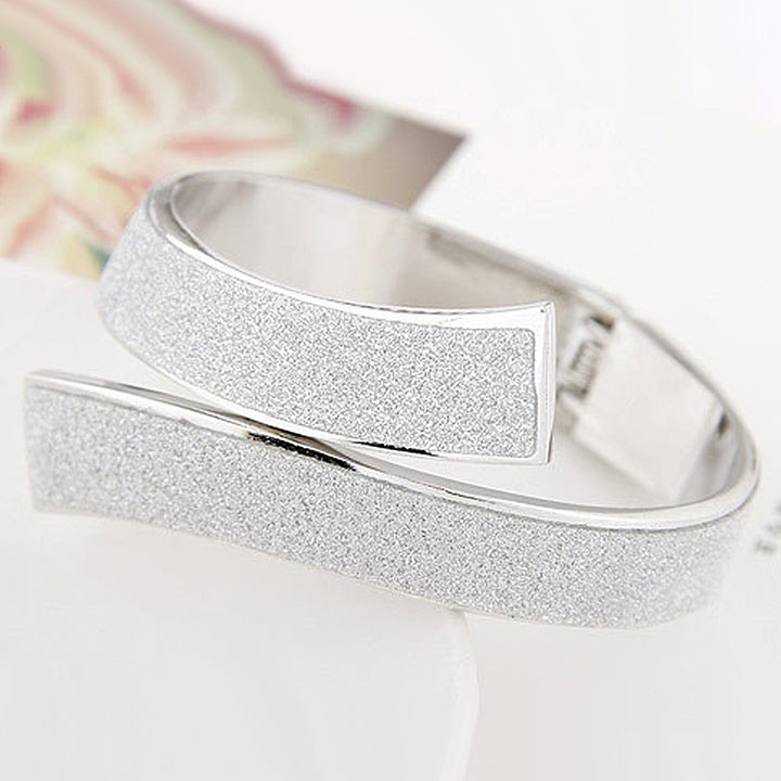 Fashion Womens Simple Elegant Glitter Open Cuff Bracelet Bangle Jewelry Gift Image 7