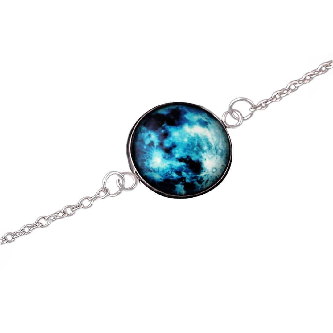 Fashion Bracelet Glowing Moon Fantasy Universe Glass Cabochon Women Glow in The Dark Bangle Jewelry for Party Image 4