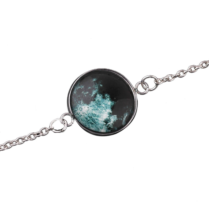 Fashion Bracelet Glowing Moon Fantasy Universe Glass Cabochon Women Glow in The Dark Bangle Jewelry for Party Image 6