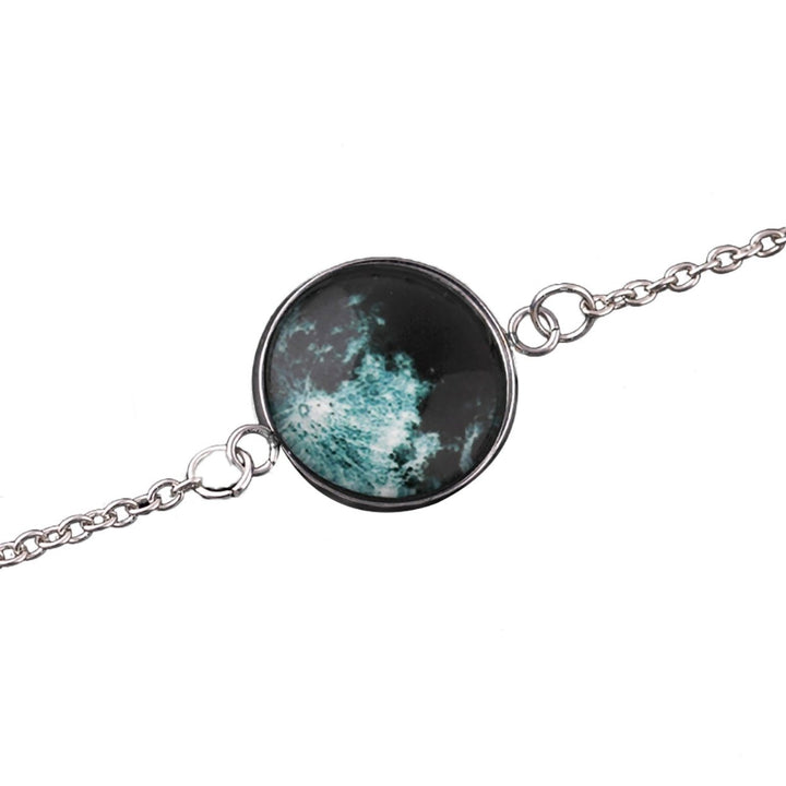 Fashion Bracelet Glowing Moon Fantasy Universe Glass Cabochon Women Glow in The Dark Bangle Jewelry for Party Image 1