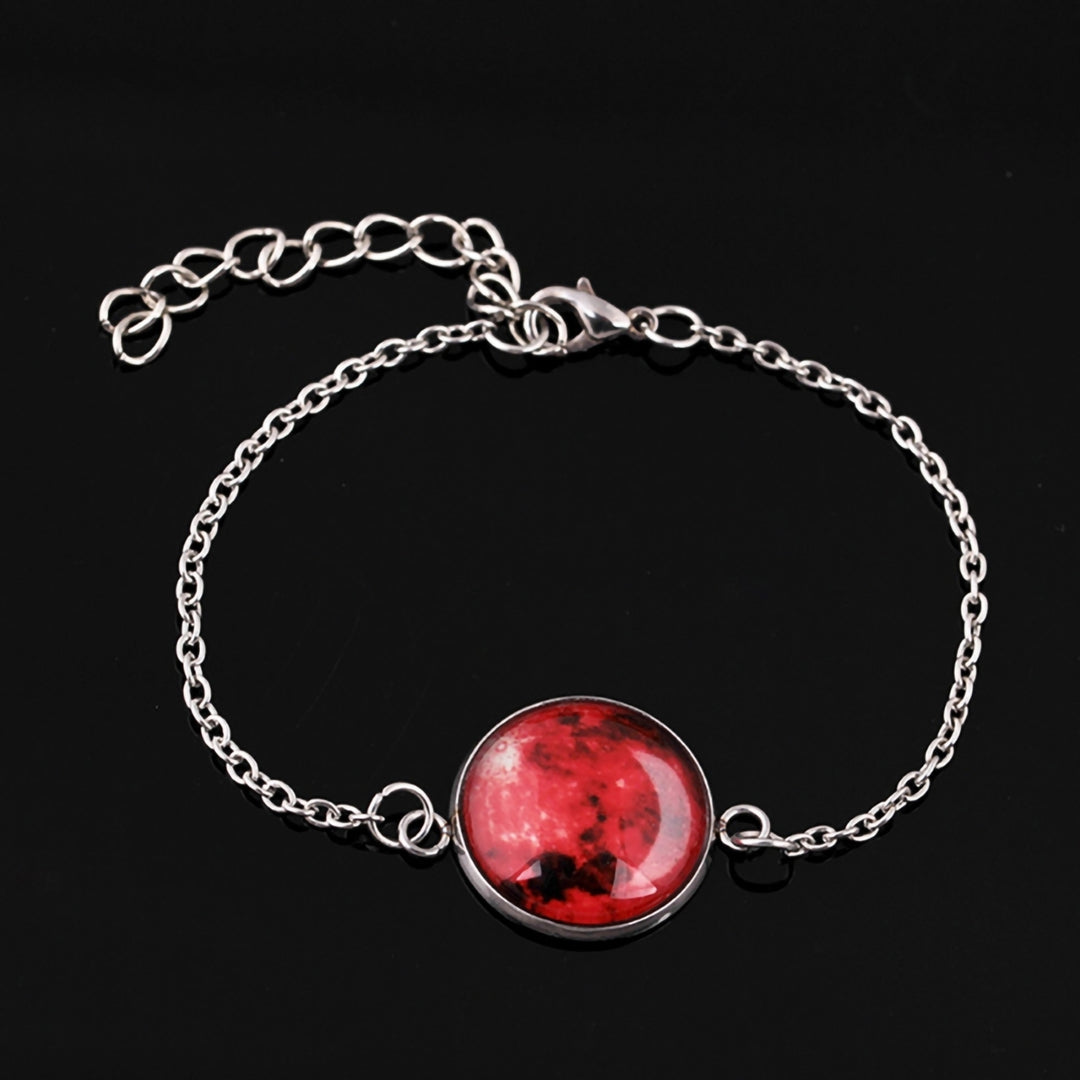 Fashion Bracelet Glowing Moon Fantasy Universe Glass Cabochon Women Glow in The Dark Bangle Jewelry for Party Image 8