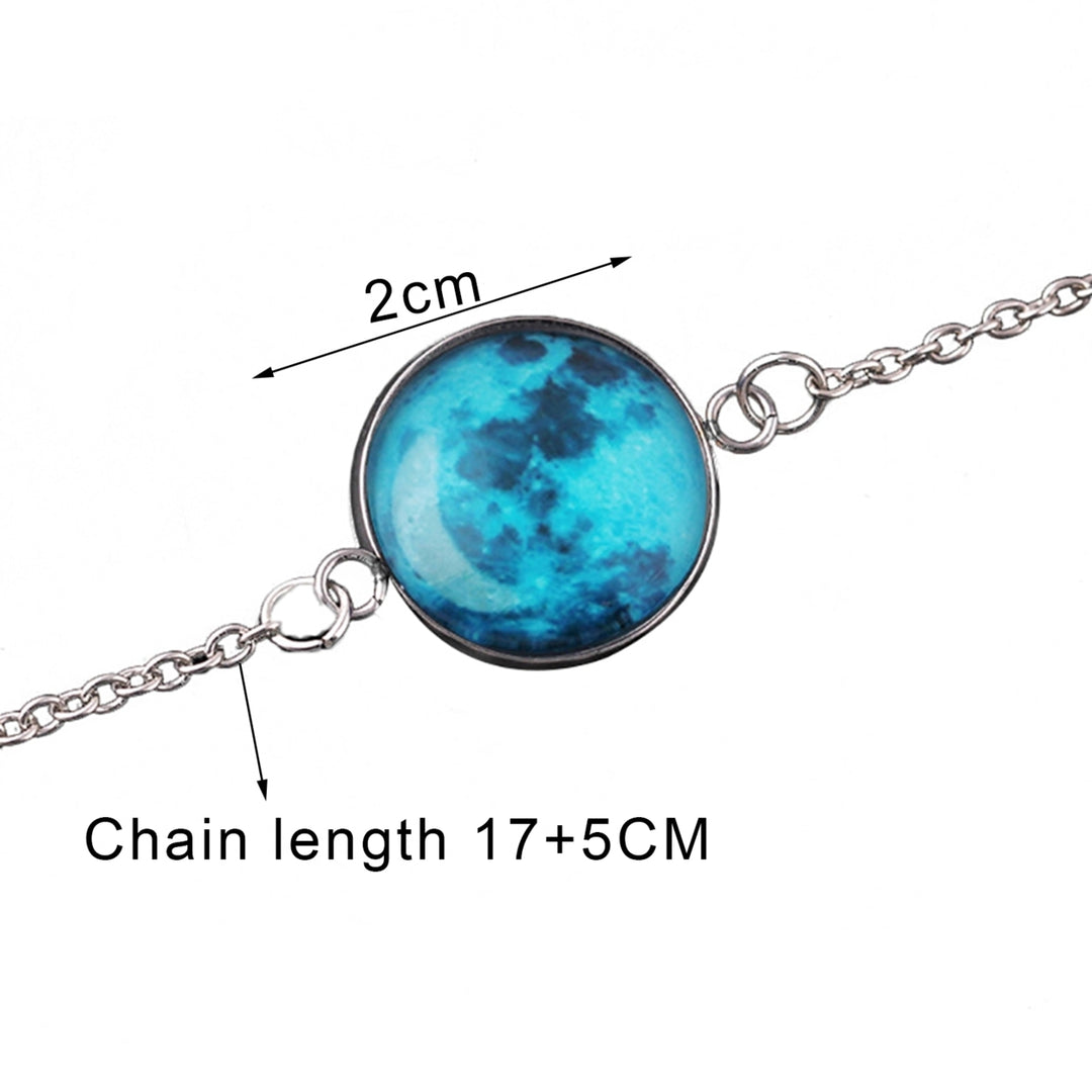 Fashion Bracelet Glowing Moon Fantasy Universe Glass Cabochon Women Glow in The Dark Bangle Jewelry for Party Image 10