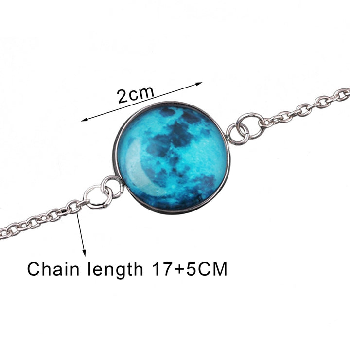 Fashion Bracelet Glowing Moon Fantasy Universe Glass Cabochon Women Glow in The Dark Bangle Jewelry for Party Image 10