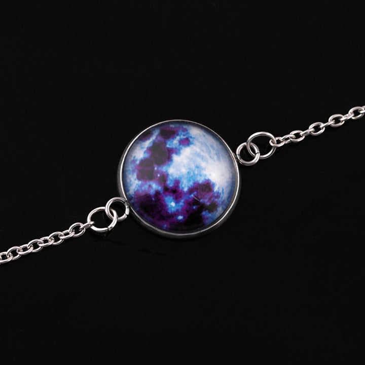 Fashion Bracelet Glowing Moon Fantasy Universe Glass Cabochon Women Glow in The Dark Bangle Jewelry for Party Image 12