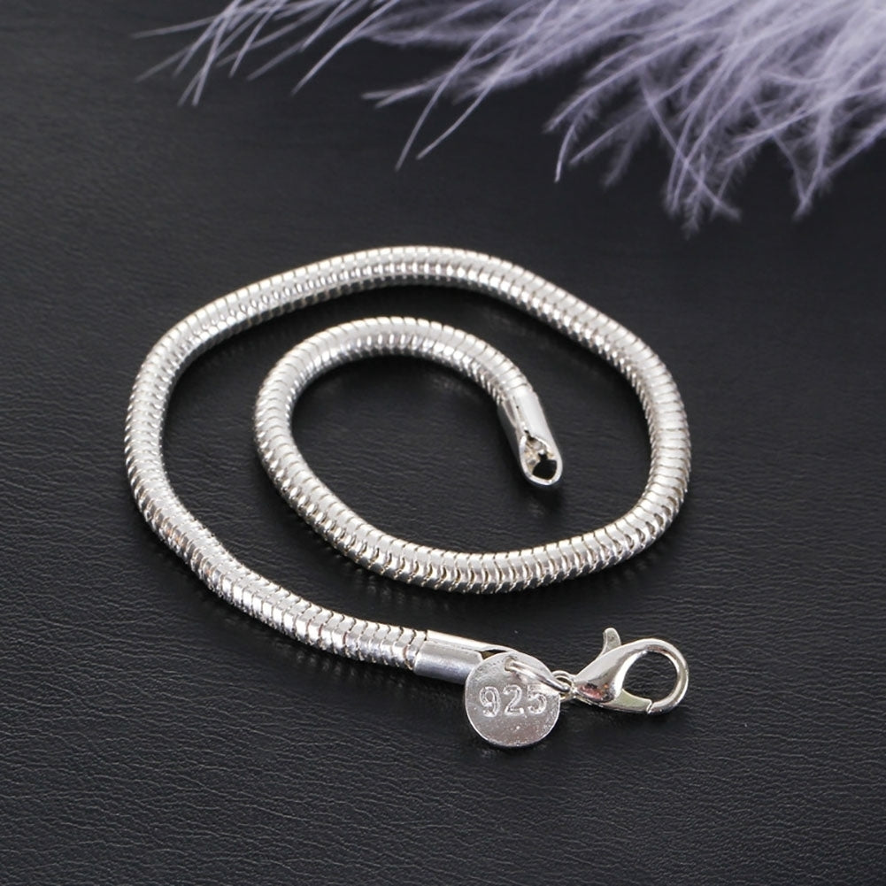 Concise Silver Plated Thick Unisex Bracelet Decor Couple Wrist Chain Charm Gift Image 8