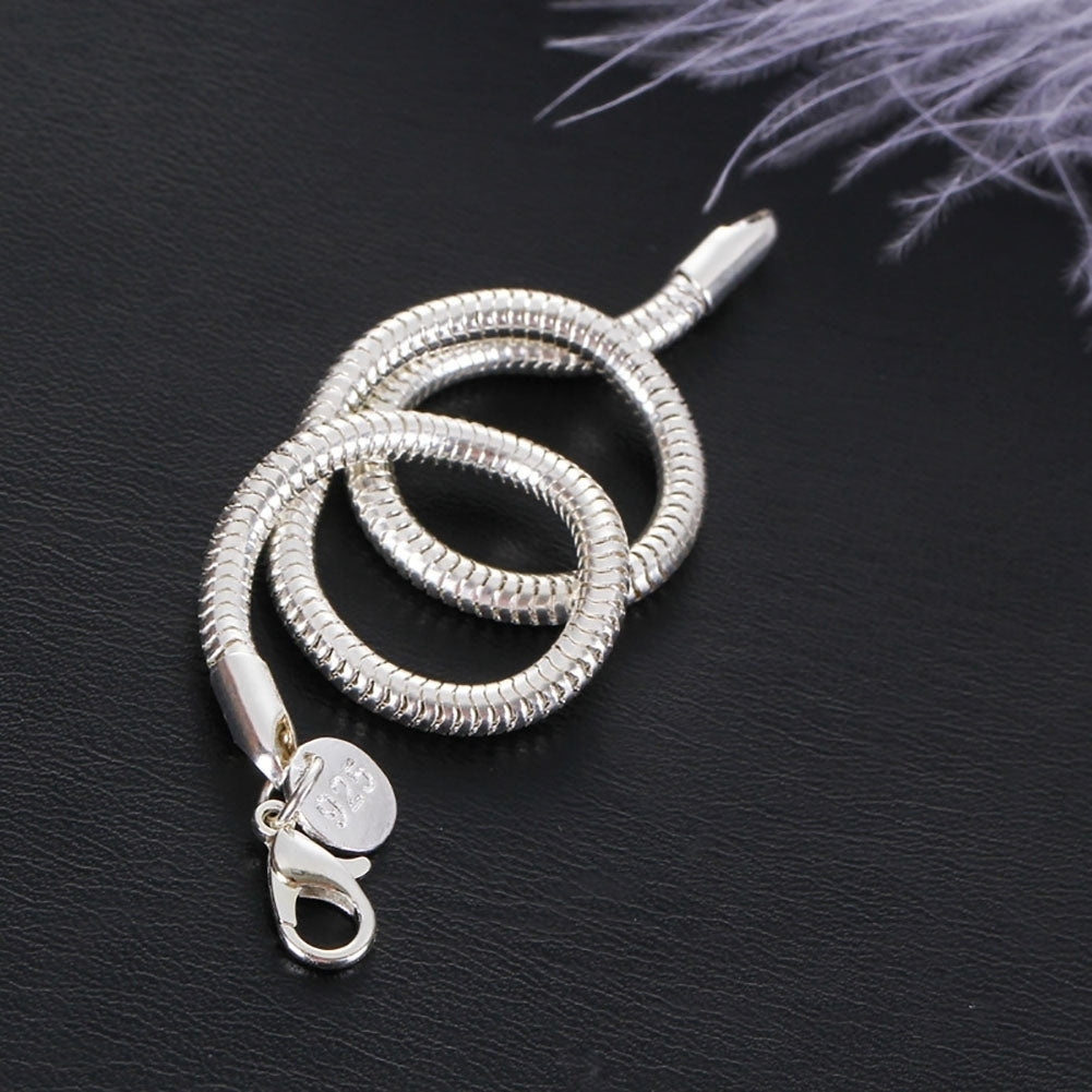 Concise Silver Plated Thick Unisex Bracelet Decor Couple Wrist Chain Charm Gift Image 9