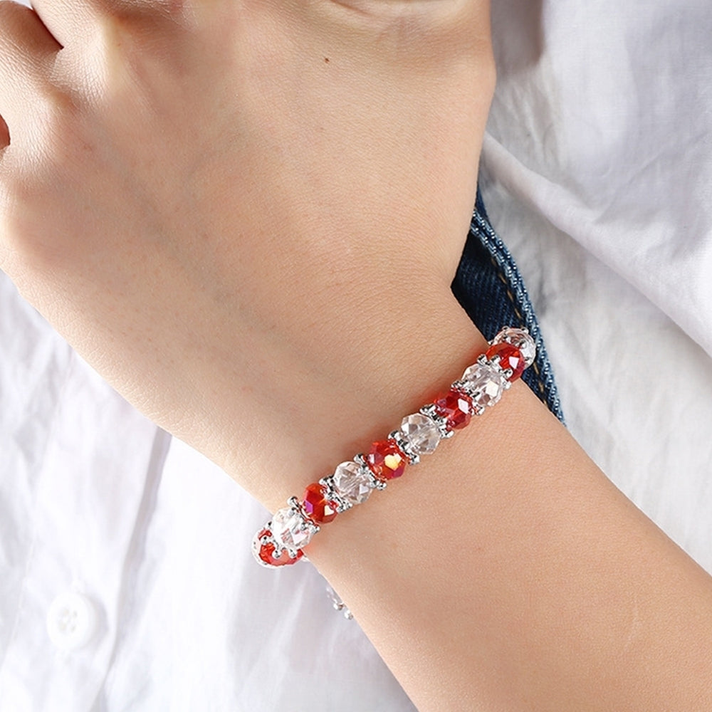 Elegant Bead Wristband Bracelet Bangle Women Jewelry Birthday Image 2