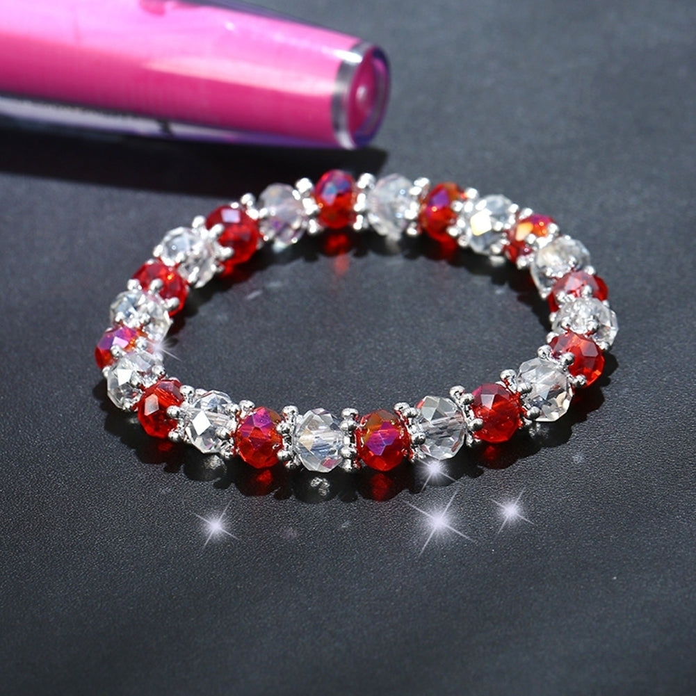 Elegant Bead Wristband Bracelet Bangle Women Jewelry Birthday Image 6