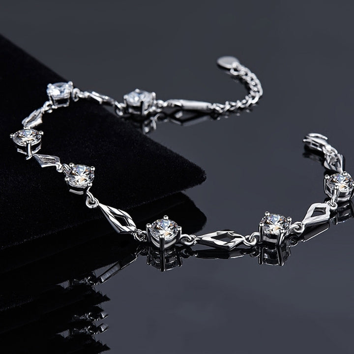 Women Fashion Shiny Rhinestone Bracelet Bangle Statement Jewelry Party Gift Image 11