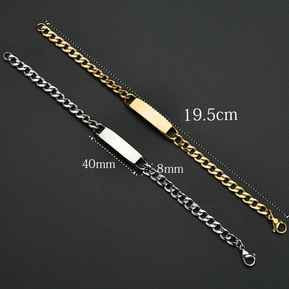 Men Chain Bracelet Stainless Steel Bangle Fashion Party Club Prom Pub Jewelry Image 4