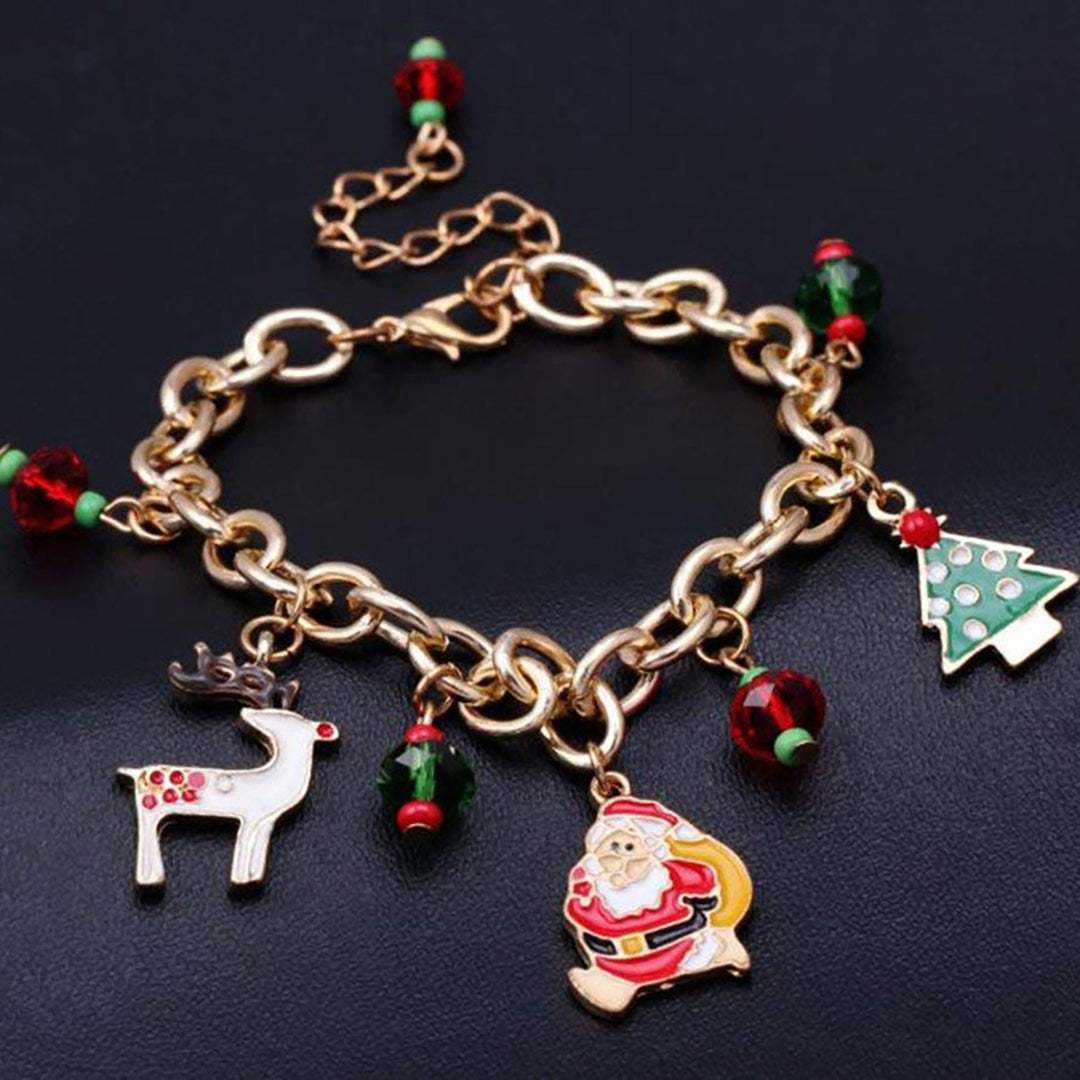 Cuff Bracelets Delicate Creative Santa Clause Chain Bangle for Christmas Image 1