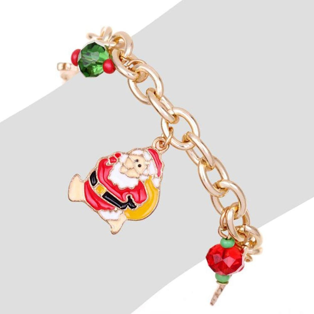 Cuff Bracelets Delicate Creative Santa Clause Chain Bangle for Christmas Image 4