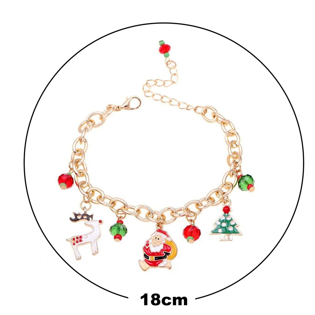 Cuff Bracelets Delicate Creative Santa Clause Chain Bangle for Christmas Image 4