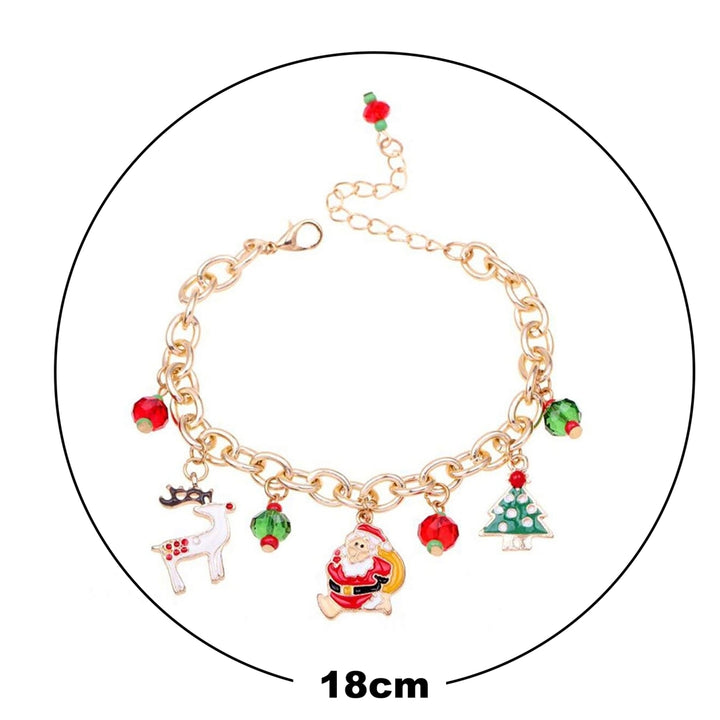 Cuff Bracelets Delicate Creative Santa Clause Chain Bangle for Christmas Image 4