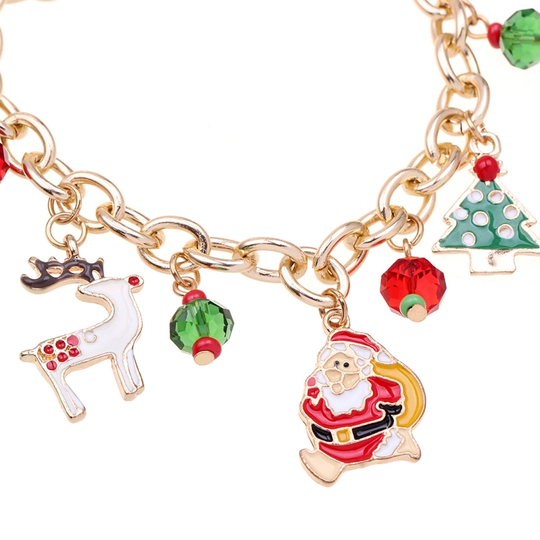 Cuff Bracelets Delicate Creative Santa Clause Chain Bangle for Christmas Image 9