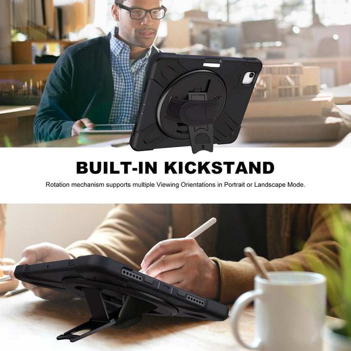 navor case with Rugged Rotating Kickstand Protective Cover with Built-in Pencil Holder Image 4