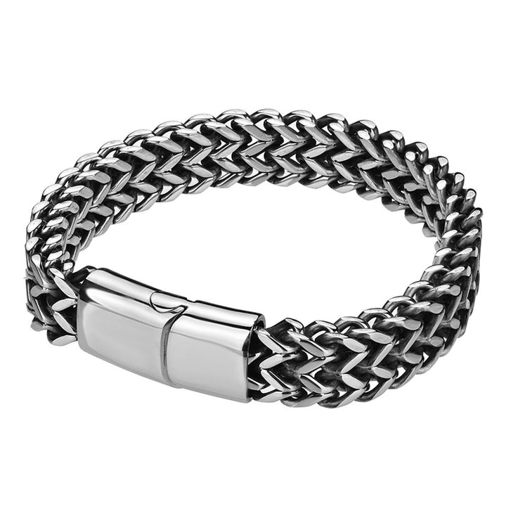 Bracelet Polished Skin-Friendly Titanium Steel Men Braided Chain Bracelet for Brithday Image 6