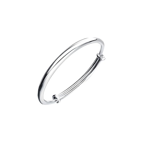 Fashion Simple Women Glossy Open Ended Silver Plated Bracelet Bangle Jewelry Image 1