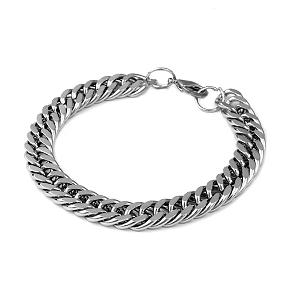 Heavy Punk Rock Titanium Stainless Steel Men Fashion Bracelet Jewelry Bangle Image 1