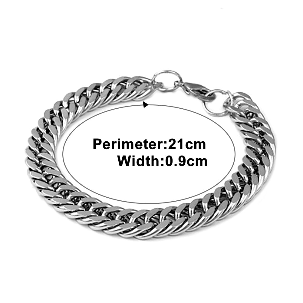 Heavy Punk Rock Titanium Stainless Steel Men Fashion Bracelet Jewelry Bangle Image 9