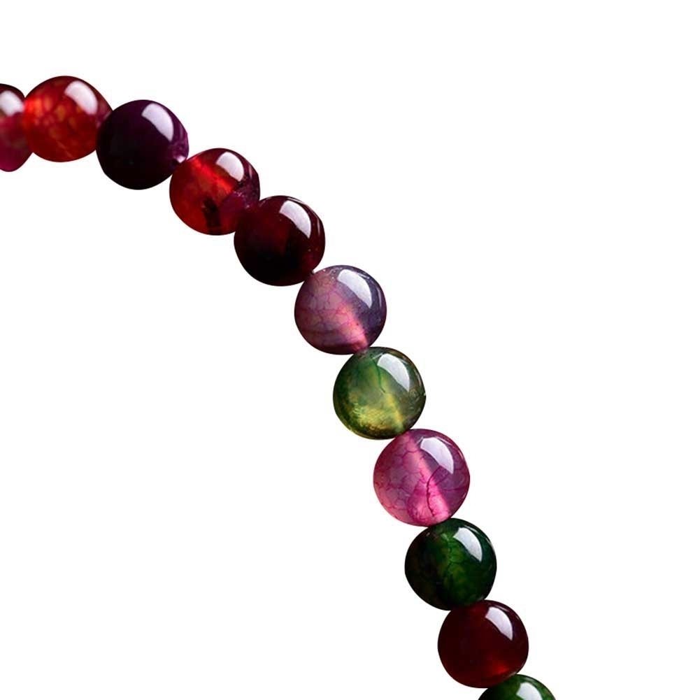 6/8/10mm Faux Agate Tourmaline Loose Round Beads Strand Bracelet Jewelry Making Image 4